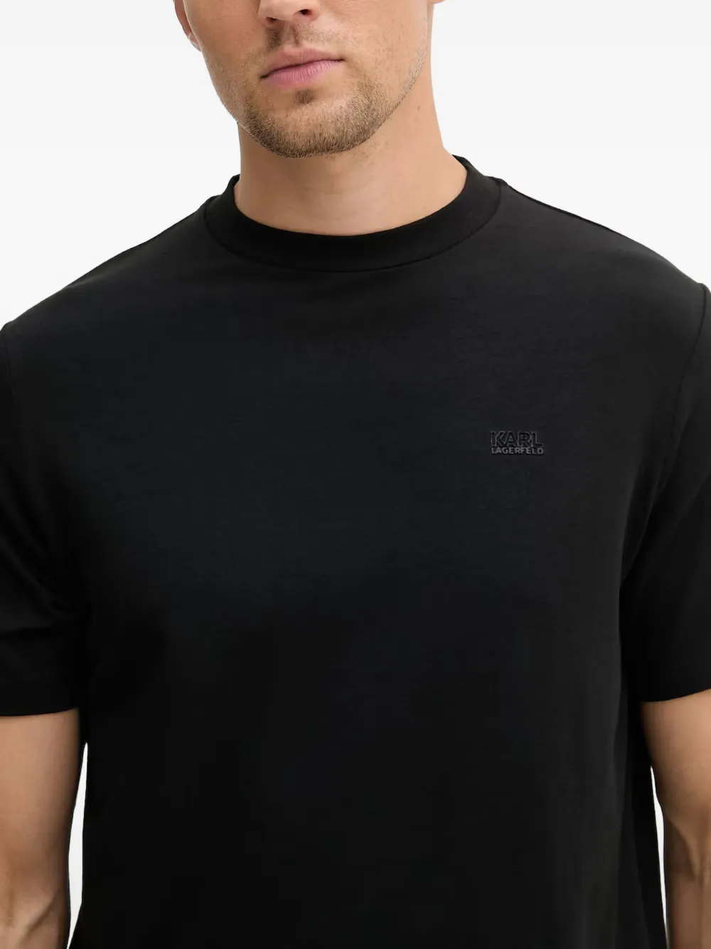 Karl Lagerfeld T-shirt met logoprint Zwart