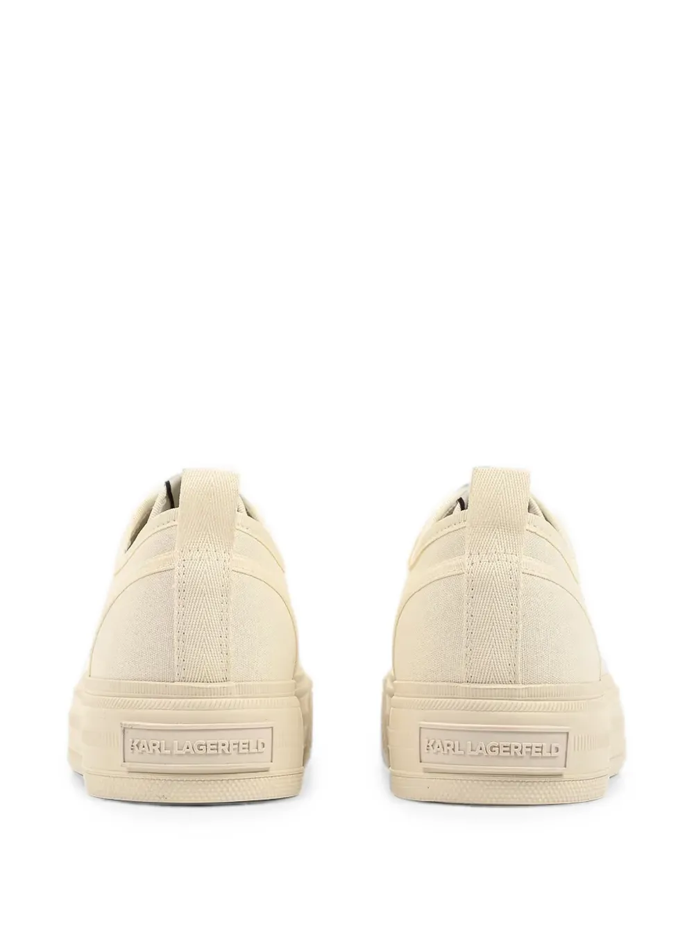 Karl Lagerfeld logo-print platform sneakers Beige