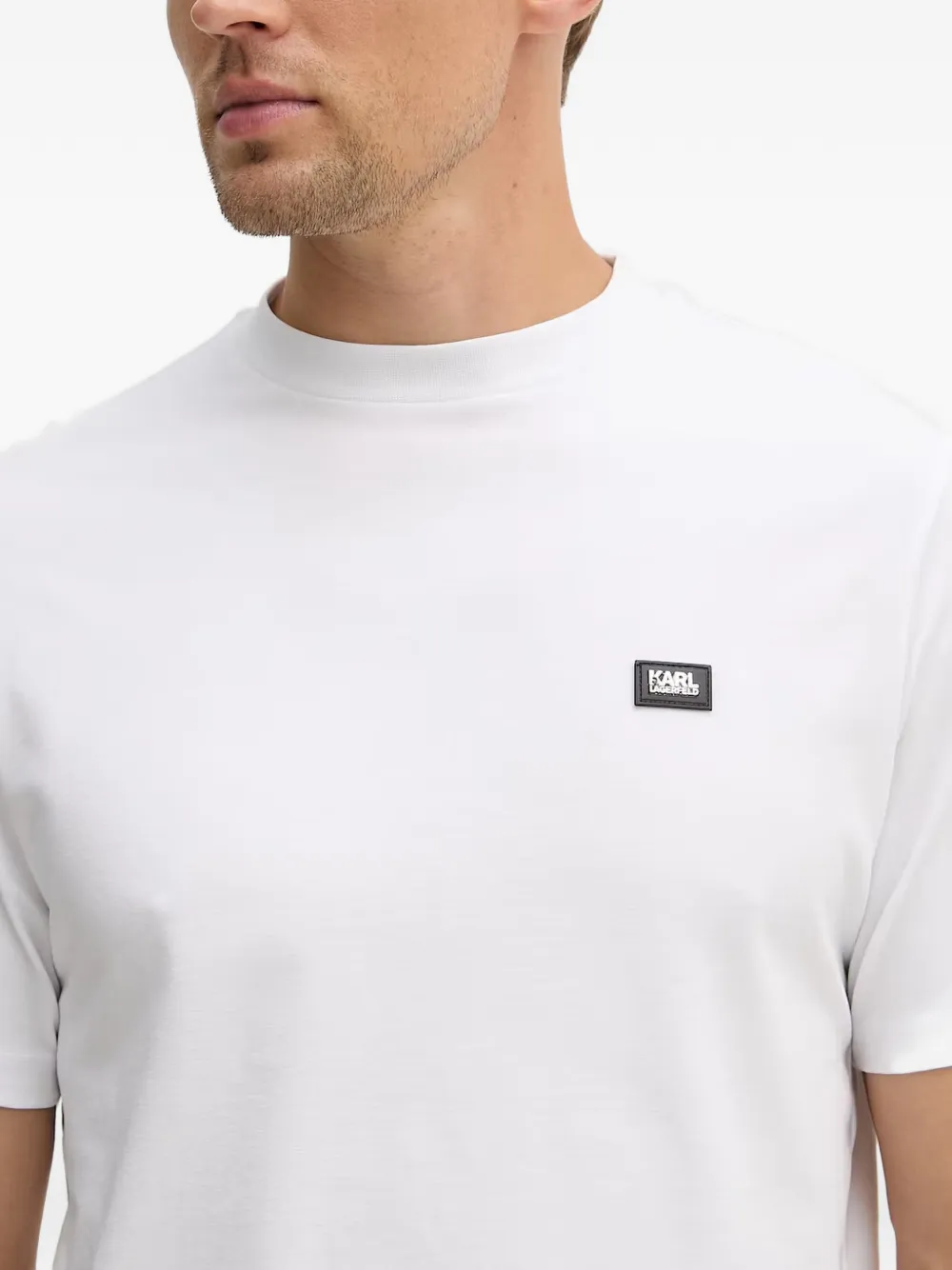Karl Lagerfeld T-shirt met logopatch Wit