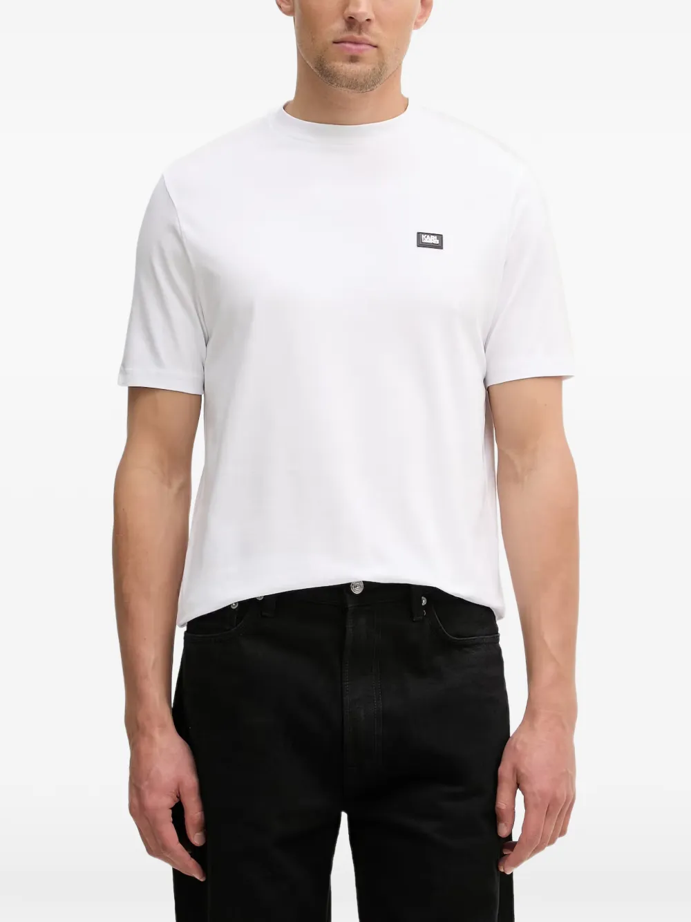 Karl Lagerfeld logo-patch T-shirt - Weiß