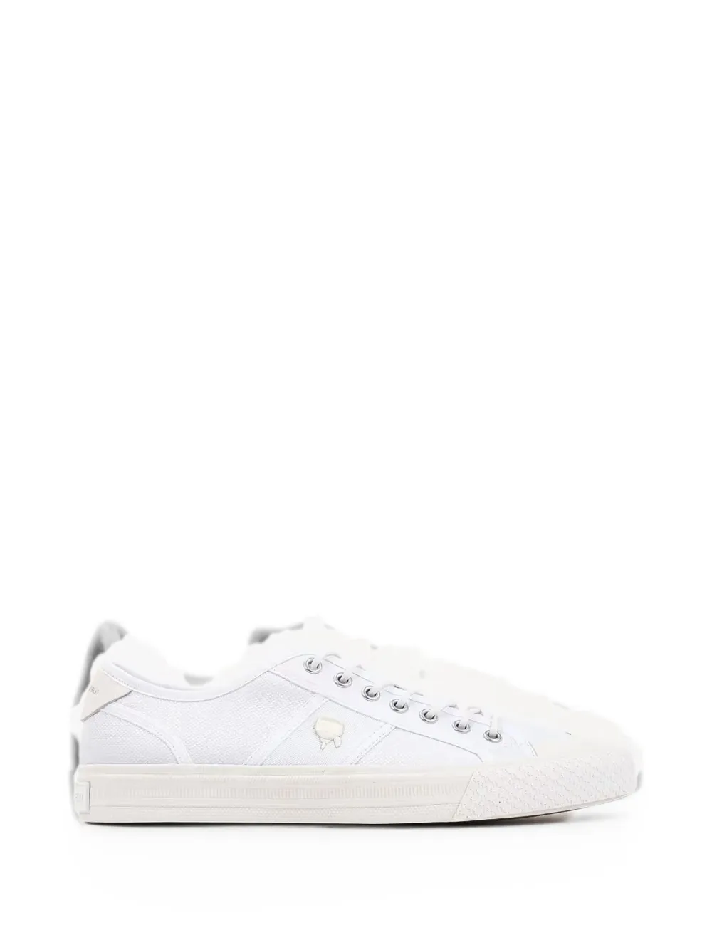 Karl Lagerfeld logo-patch lace-up sneakers - Bianco