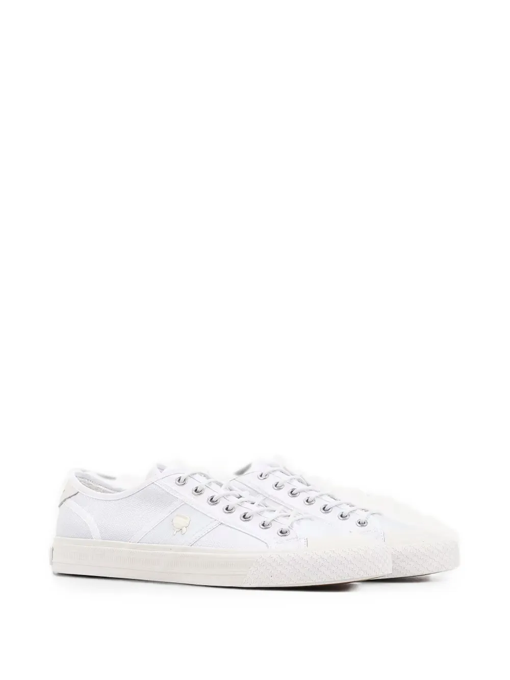 Karl Lagerfeld logo-patch lace-up sneakers Wit