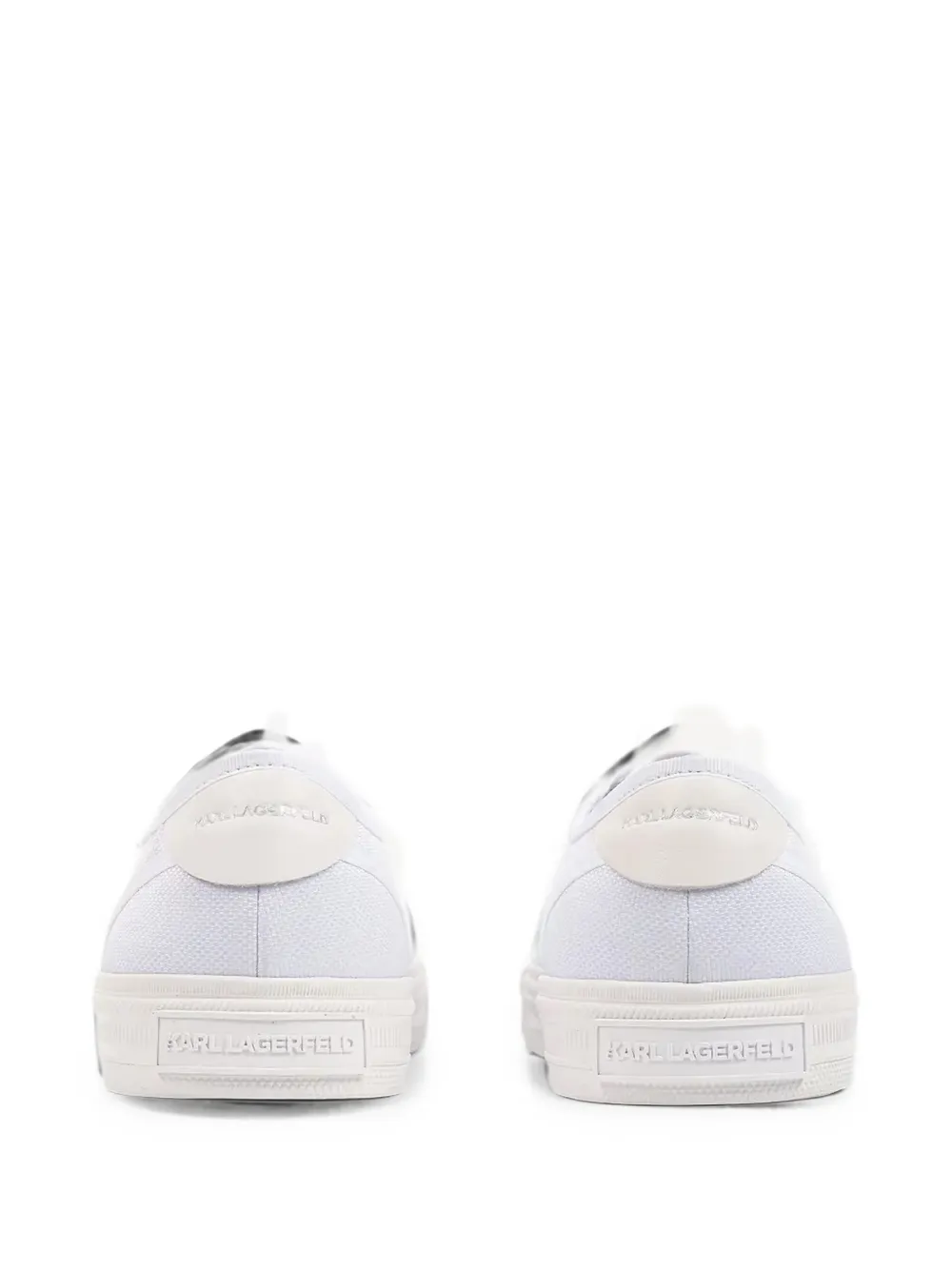 Karl Lagerfeld logo-patch lace-up sneakers Wit