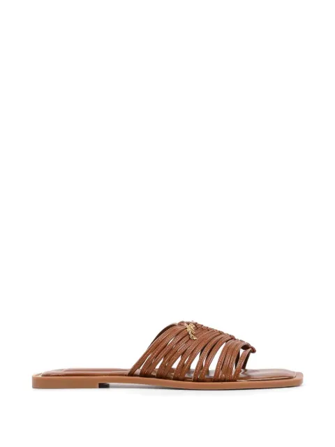 Karl Lagerfeld — strappy logo-plaque sandals