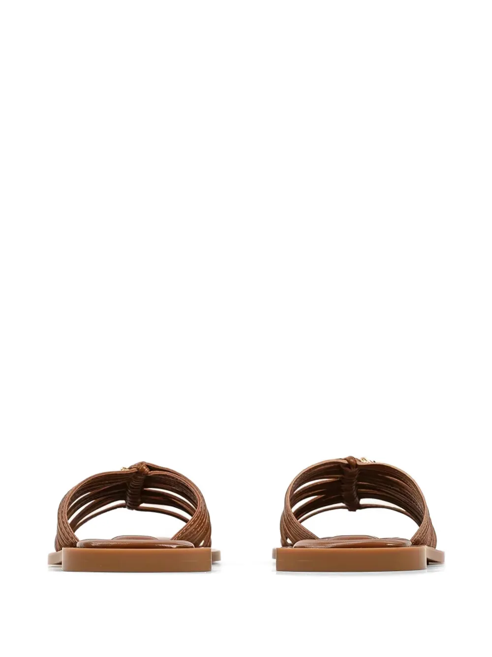 Karl Lagerfeld strappy logo-plaque sandals Bruin