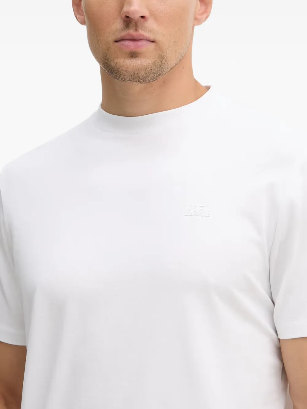 Karl Lagerfeld T-shirt met logopatch Wit