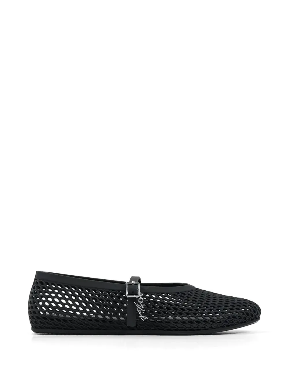 Karl Lagerfeld Jelly mesh-design buckle-strap ballet flats - Nero
