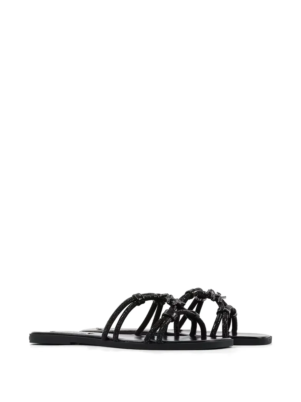 Karl Lagerfeld embellished multi-strap sandals Zwart