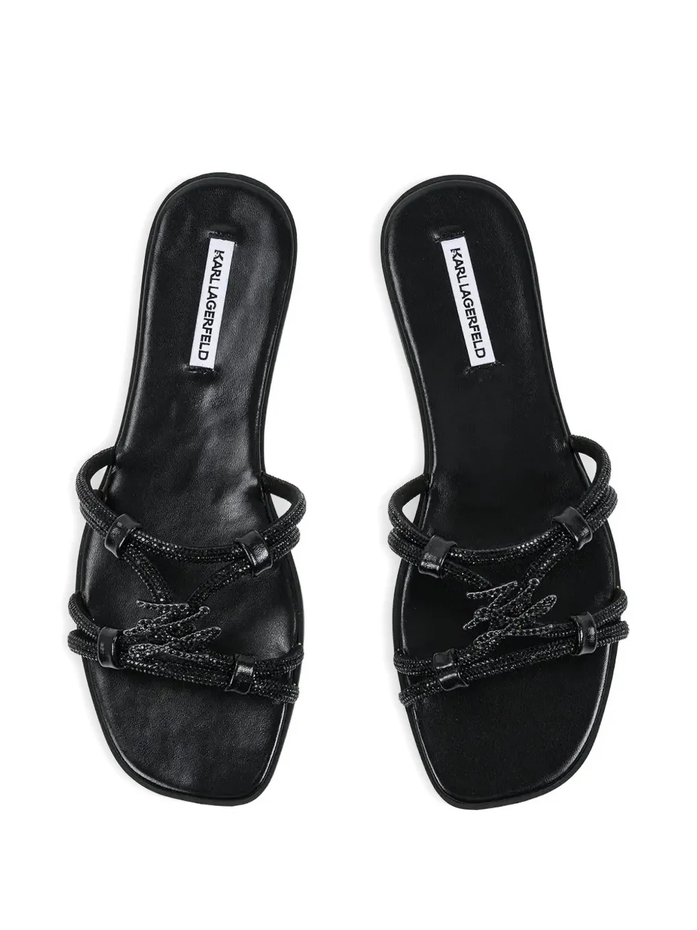 Karl Lagerfeld embellished multi-strap sandals Zwart