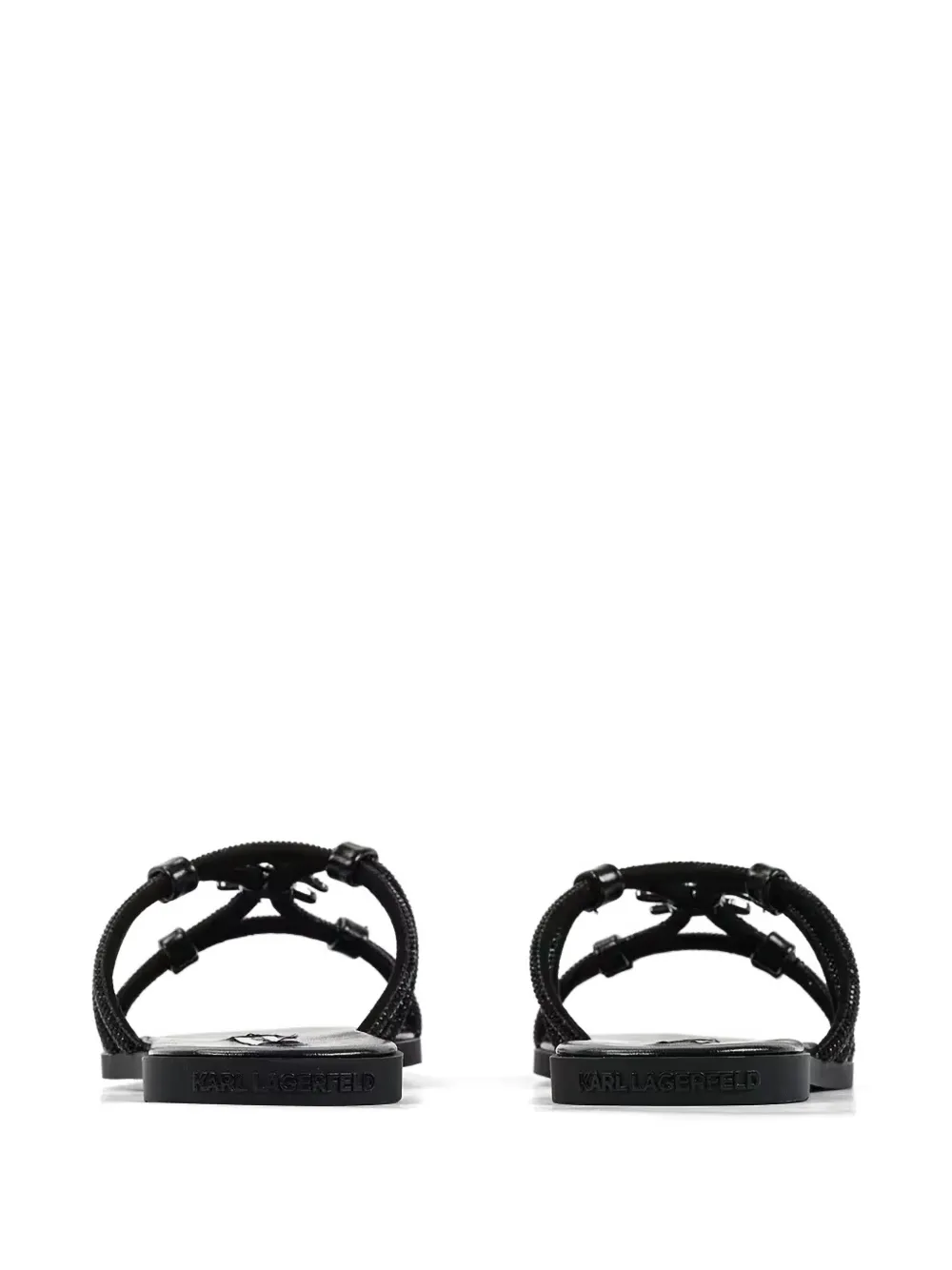 Karl Lagerfeld embellished multi-strap sandals Zwart