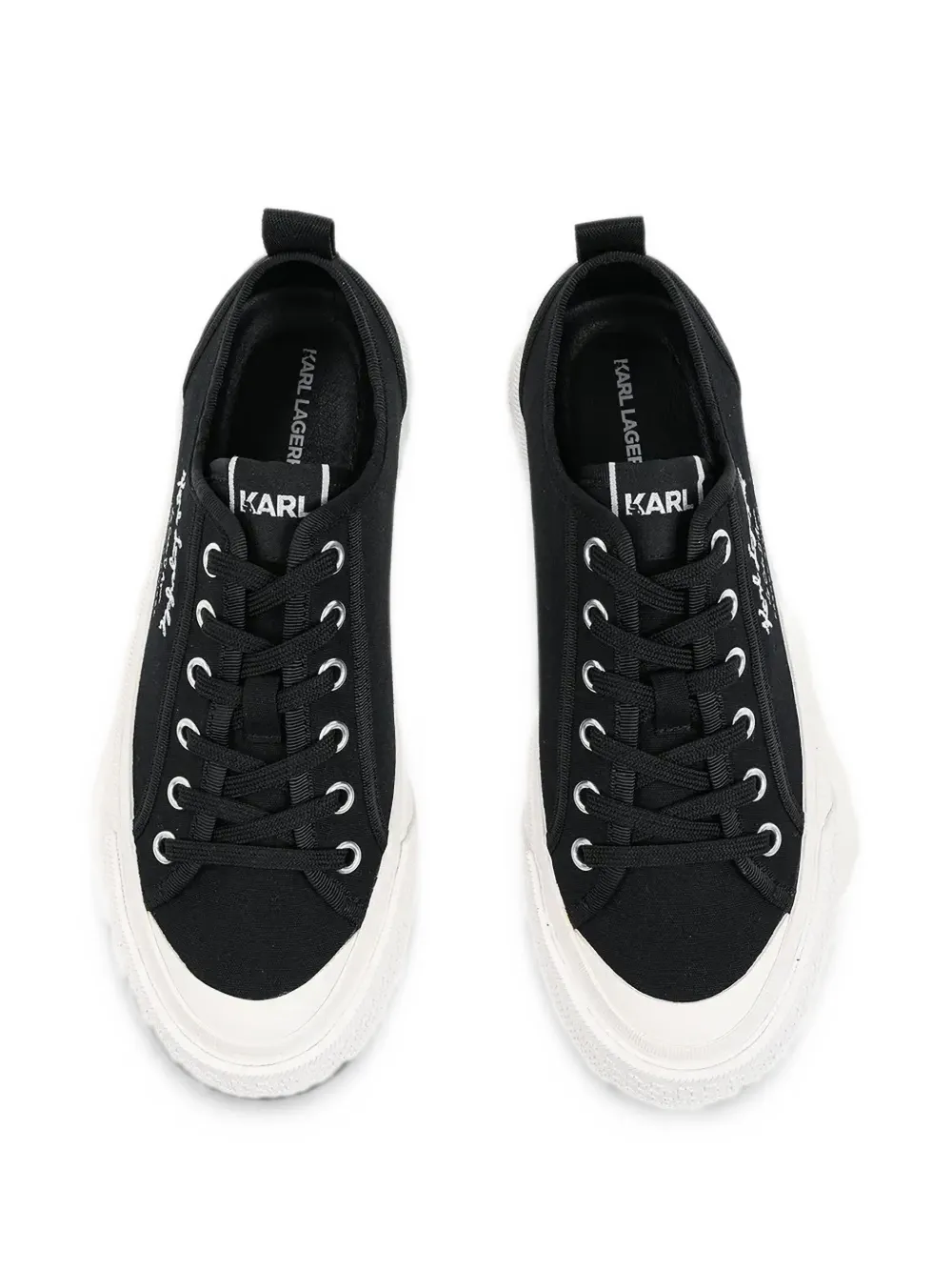 Karl Lagerfeld Kampus Max logo-embroidered platform sneakers Zwart