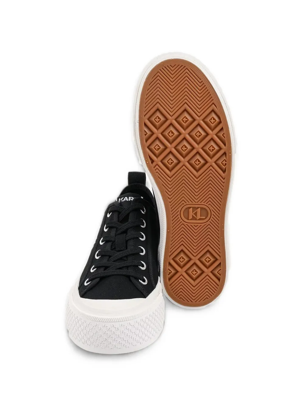 Karl Lagerfeld Kampus Max logo-embroidered platform sneakers Zwart