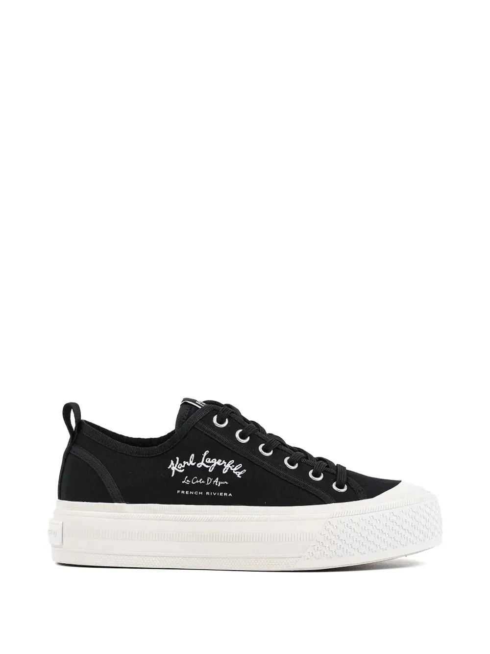 Karl Lagerfeld Kampus Max logo-embroidered platform sneakers Zwart