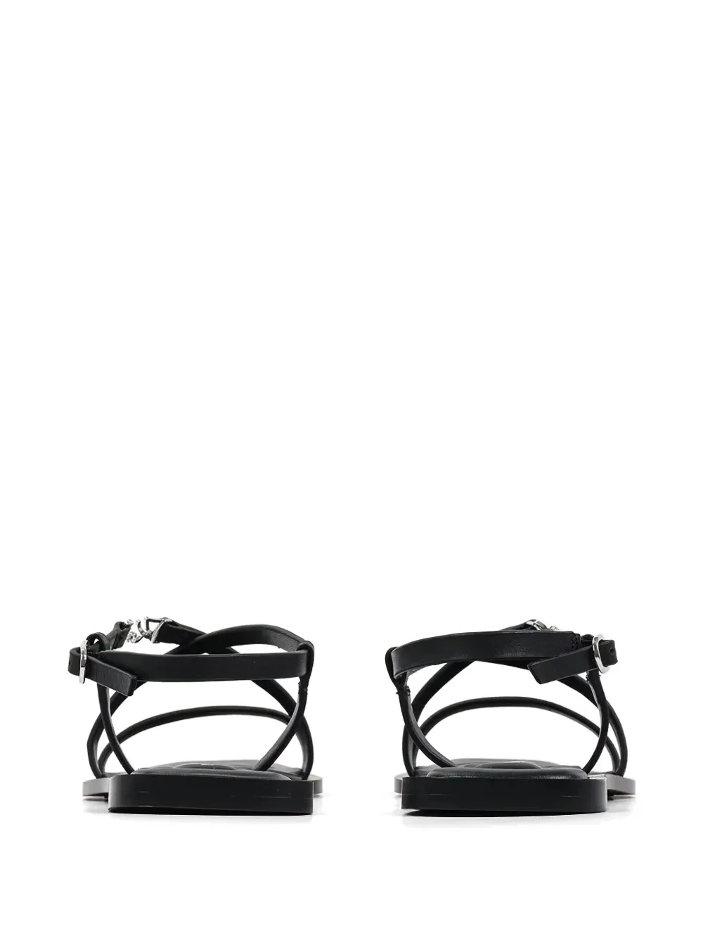 Karl Lagerfeld logo-plaque strappy sandals Zwart