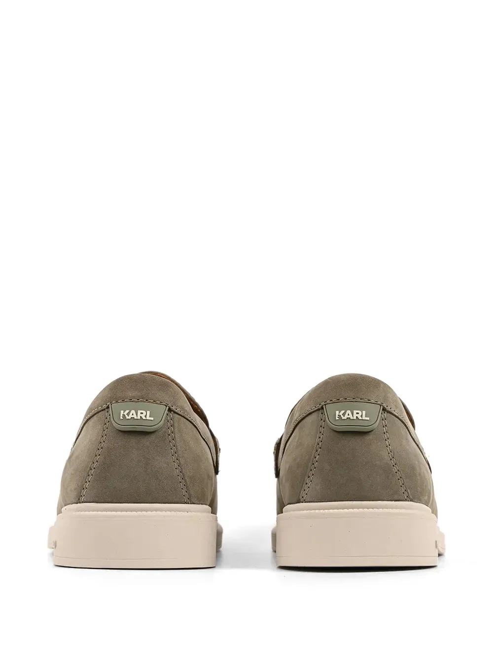 Karl Lagerfeld Kori monogram-embossed leather loafers Grijs