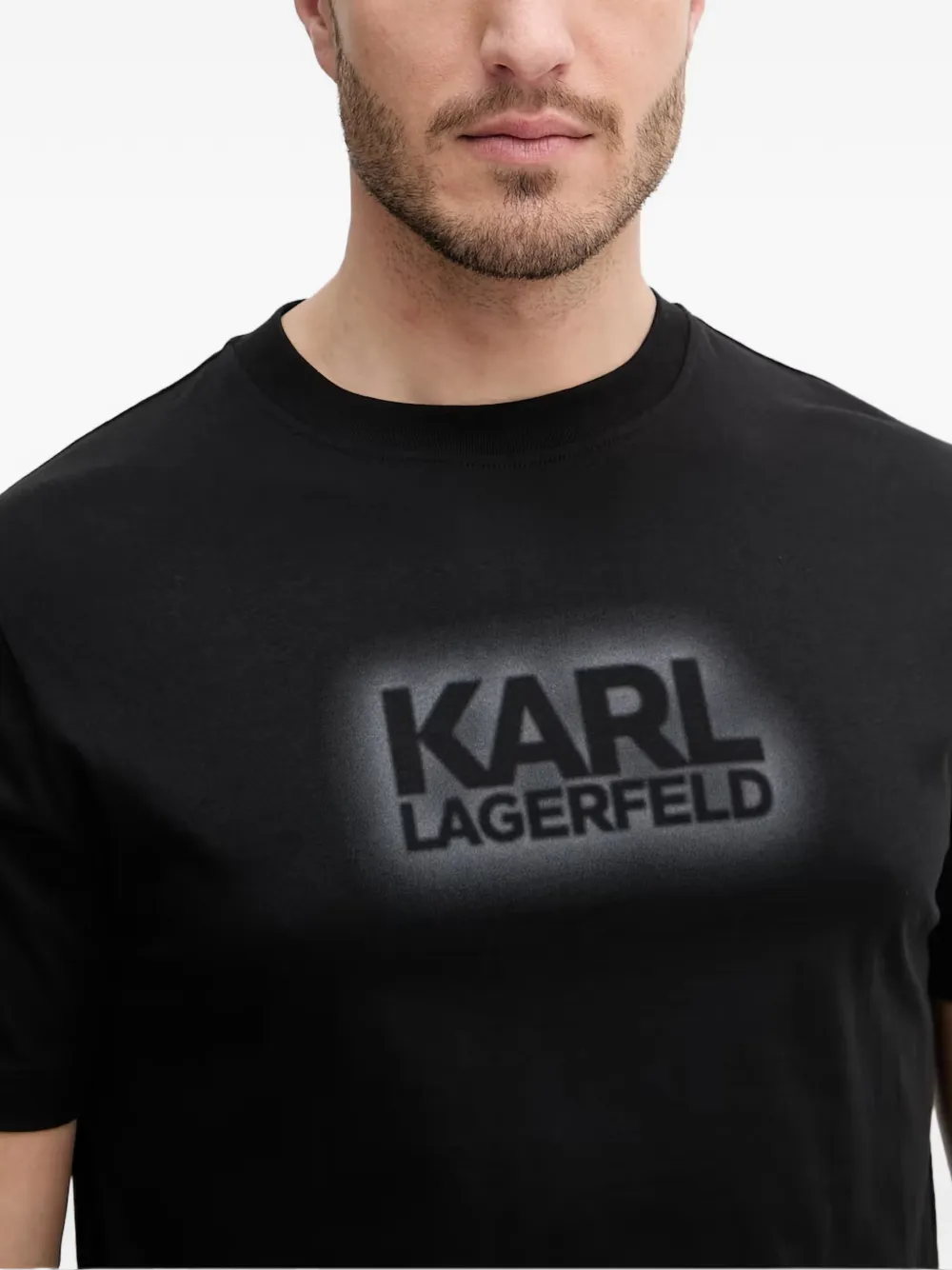 Karl Lagerfeld T-shirt met logoprint Zwart