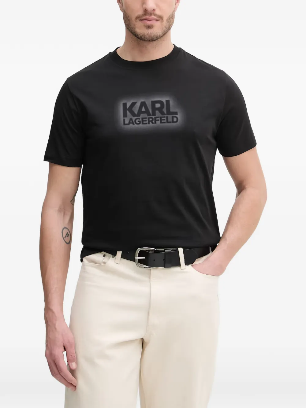 Karl Lagerfeld logo-print T-shirt - Nero