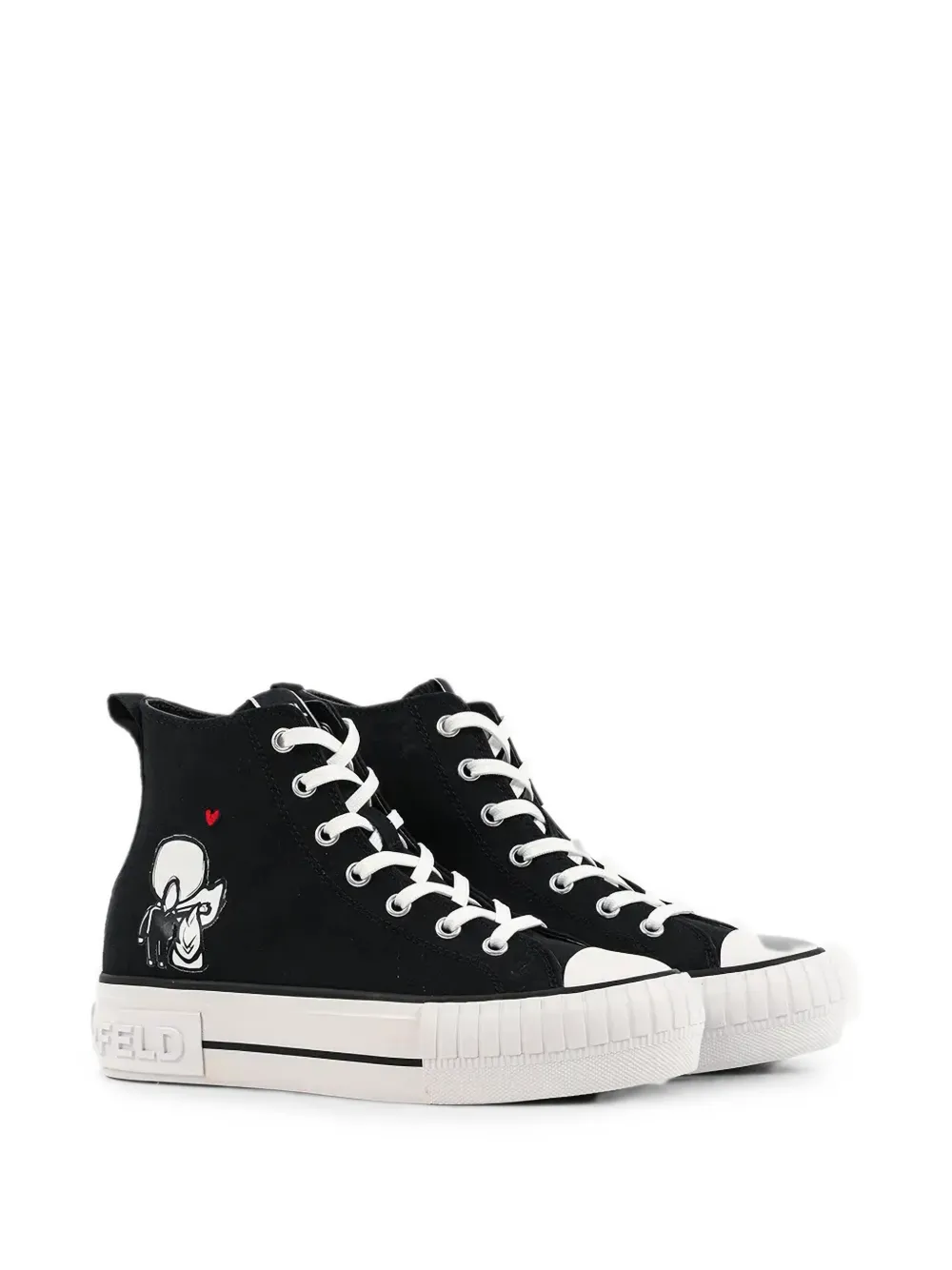Karl Lagerfeld Kampus Max high-top sneakers Zwart
