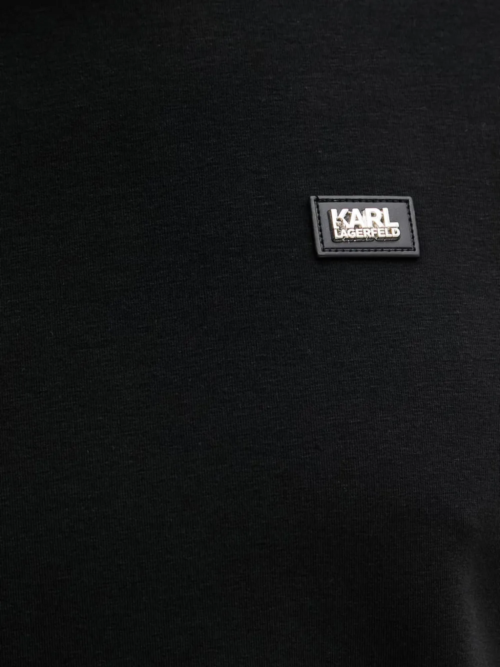 Karl Lagerfeld T-shirt met logoplakkaat Zwart