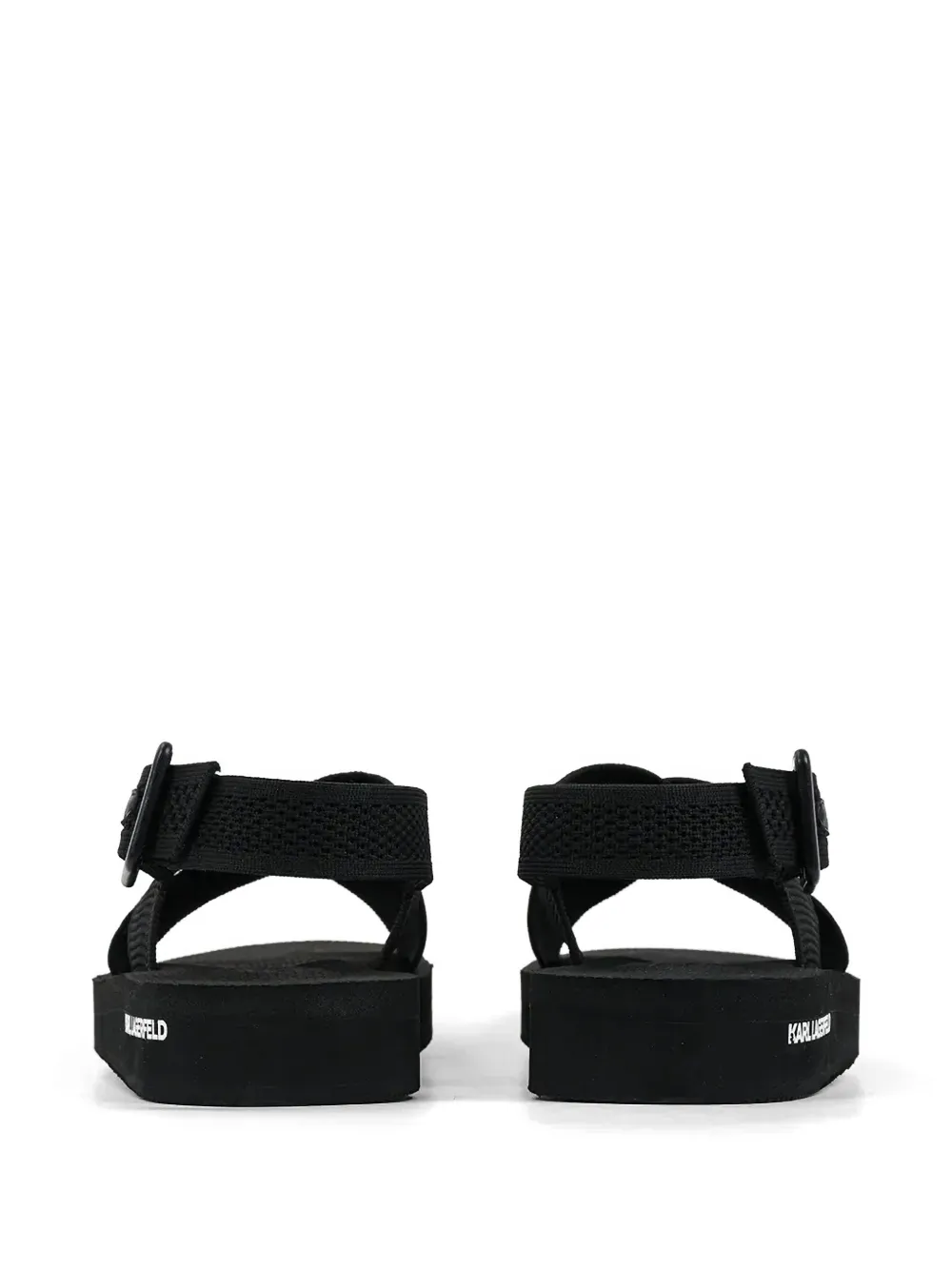 Karl Lagerfeld crossover-strap buckle-fastening sandals Zwart