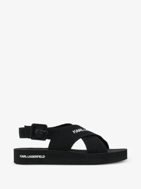 Karl Lagerfeld crossover-strap buckle-fastening sandals