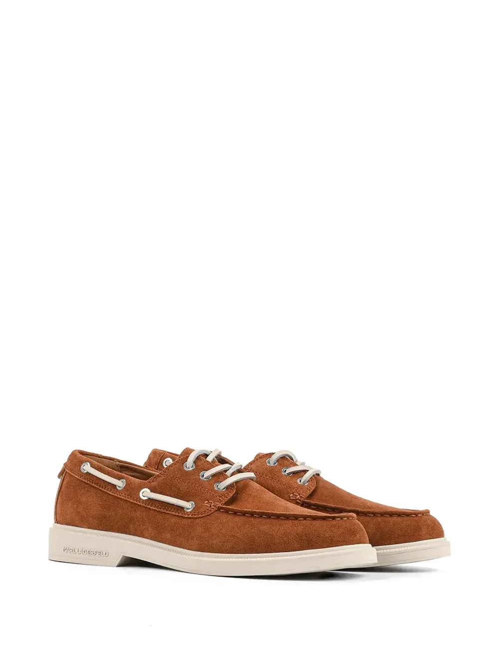 Karl Lagerfeld suede boat shoes Bruin