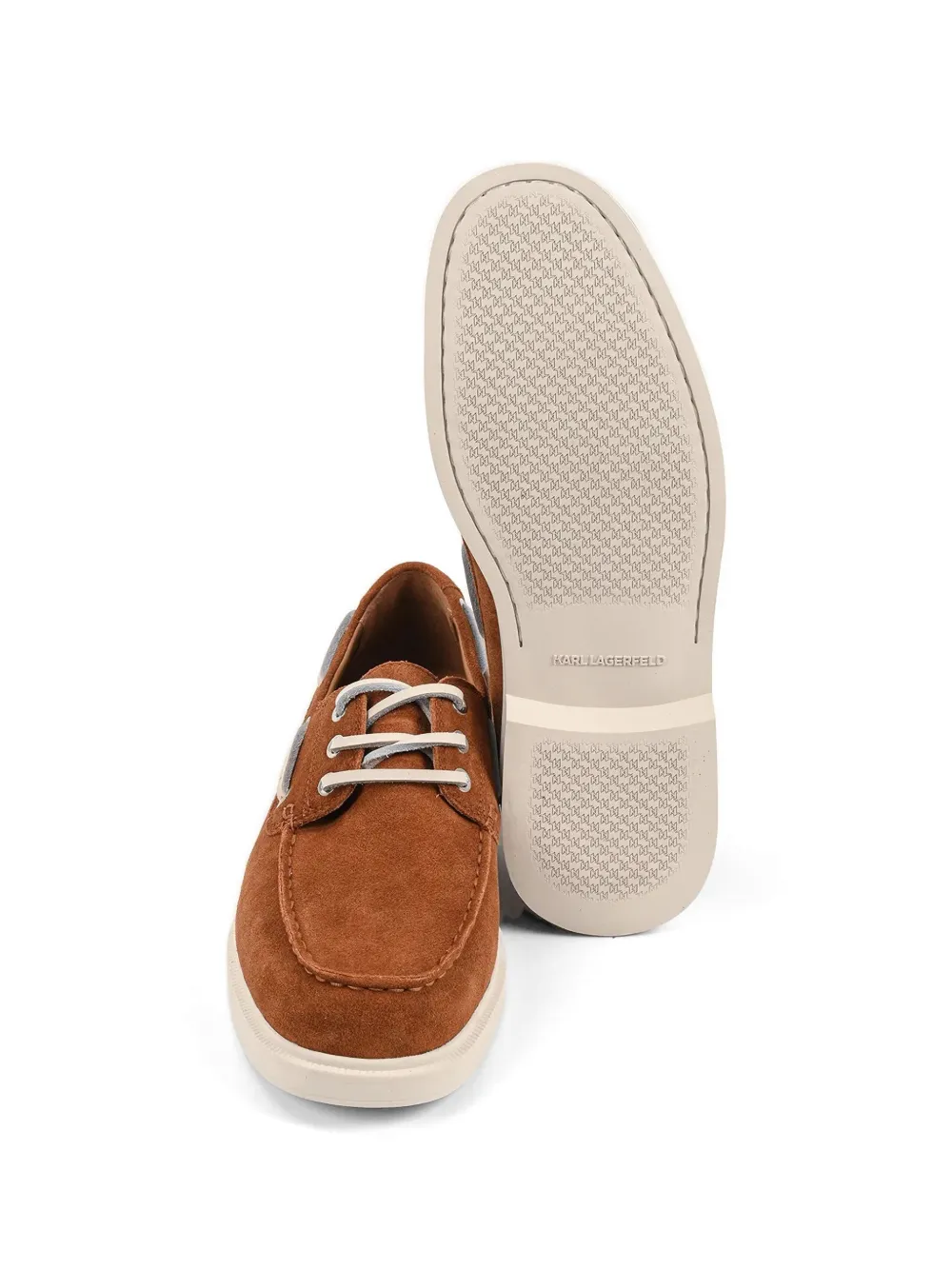 Karl Lagerfeld suede boat shoes Bruin