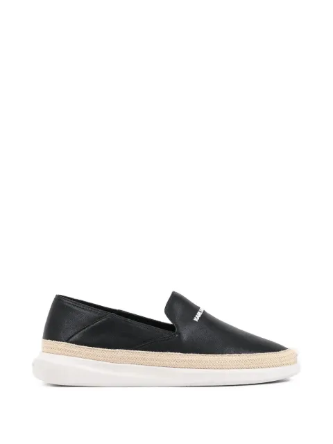 Karl Lagerfeld logo-print braided-trim loafers