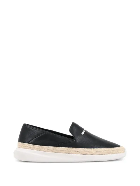 Karl Lagerfeld logo-print braided-trim loafers