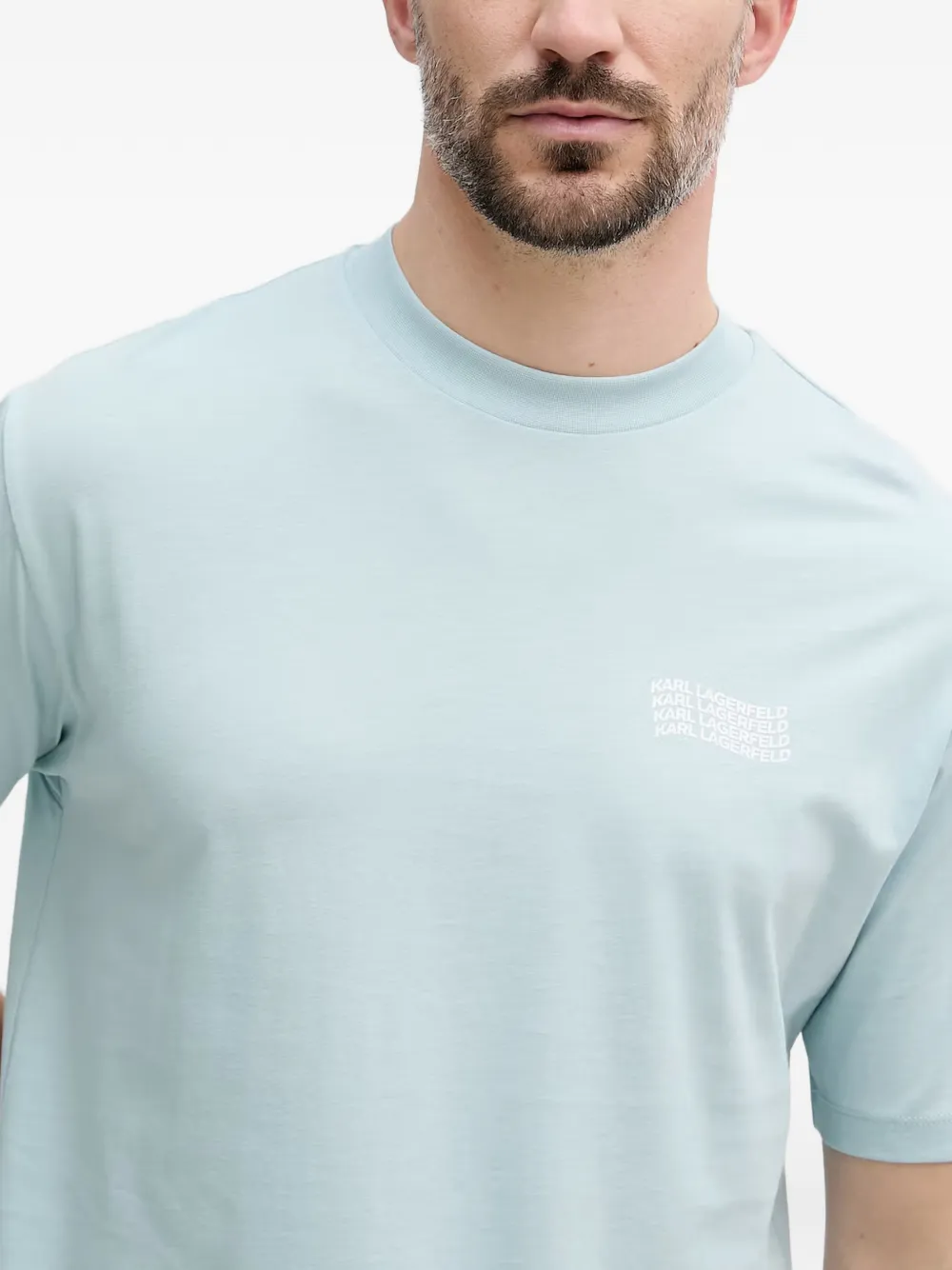 Karl Lagerfeld T-shirt met logoprint Blauw