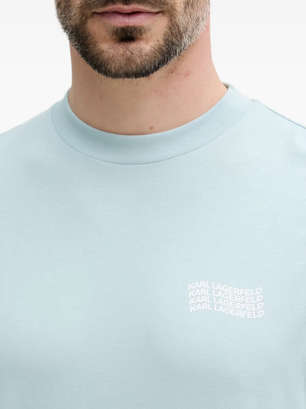 Karl Lagerfeld T-shirt met logoprint Blauw