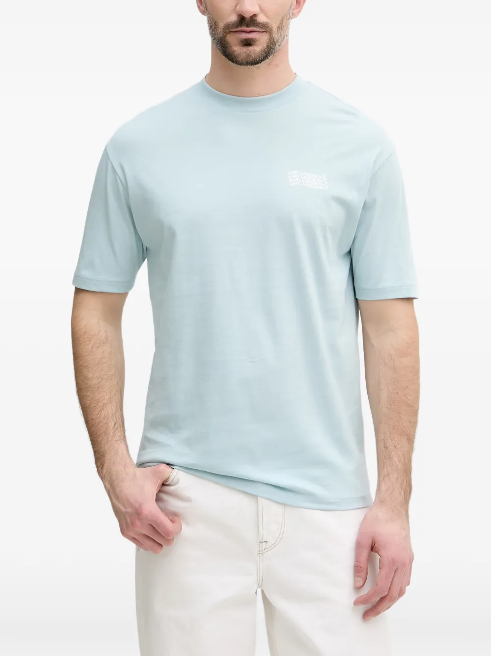 Karl Lagerfeld logo-print T-shirt - Blu