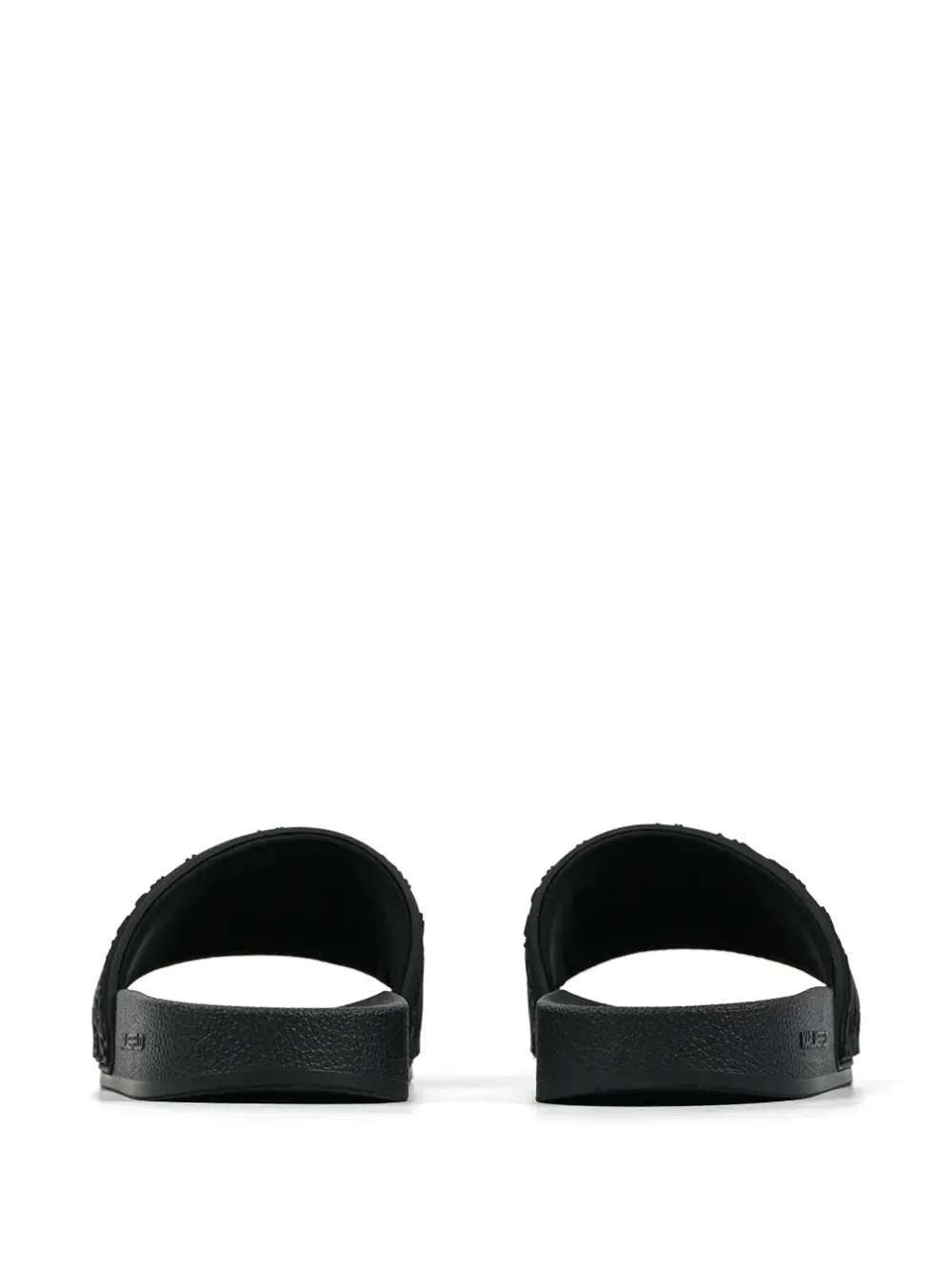 Karl Lagerfeld logo-embossed slides Zwart