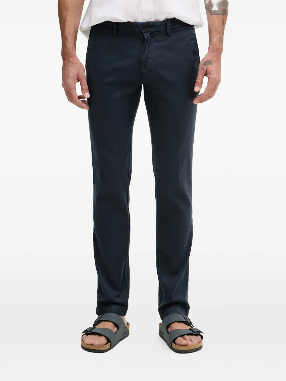 Karl Lagerfeld belt-loops button-fastening trousers - Blau