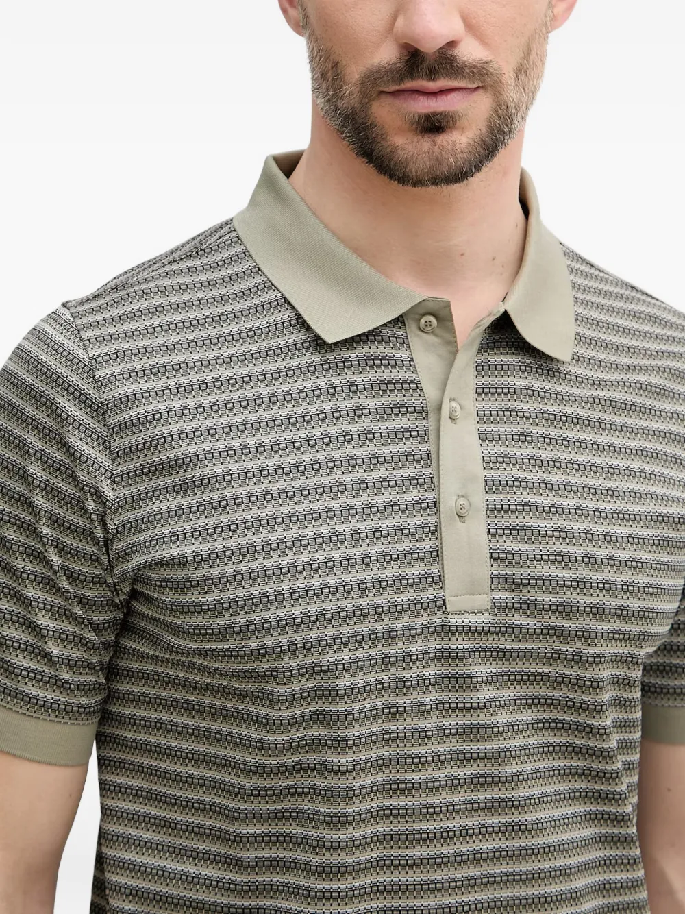 Karl Lagerfeld Gestreept poloshirt Groen