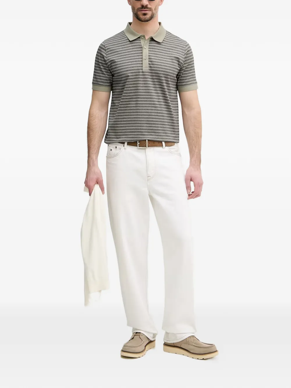 Karl Lagerfeld Gestreept poloshirt Groen