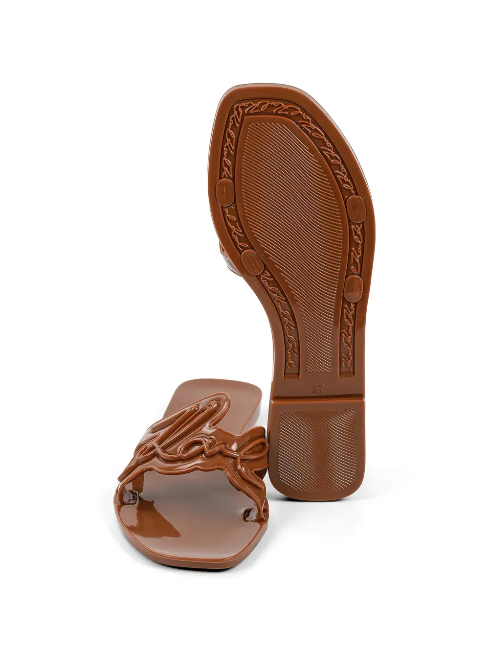 Karl Lagerfeld logo-embossed slides Bruin