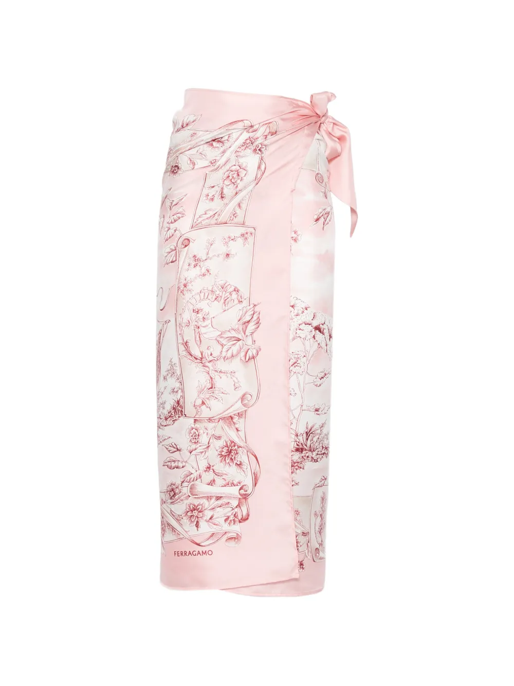 Ferragamo floral-print pareo - Pink