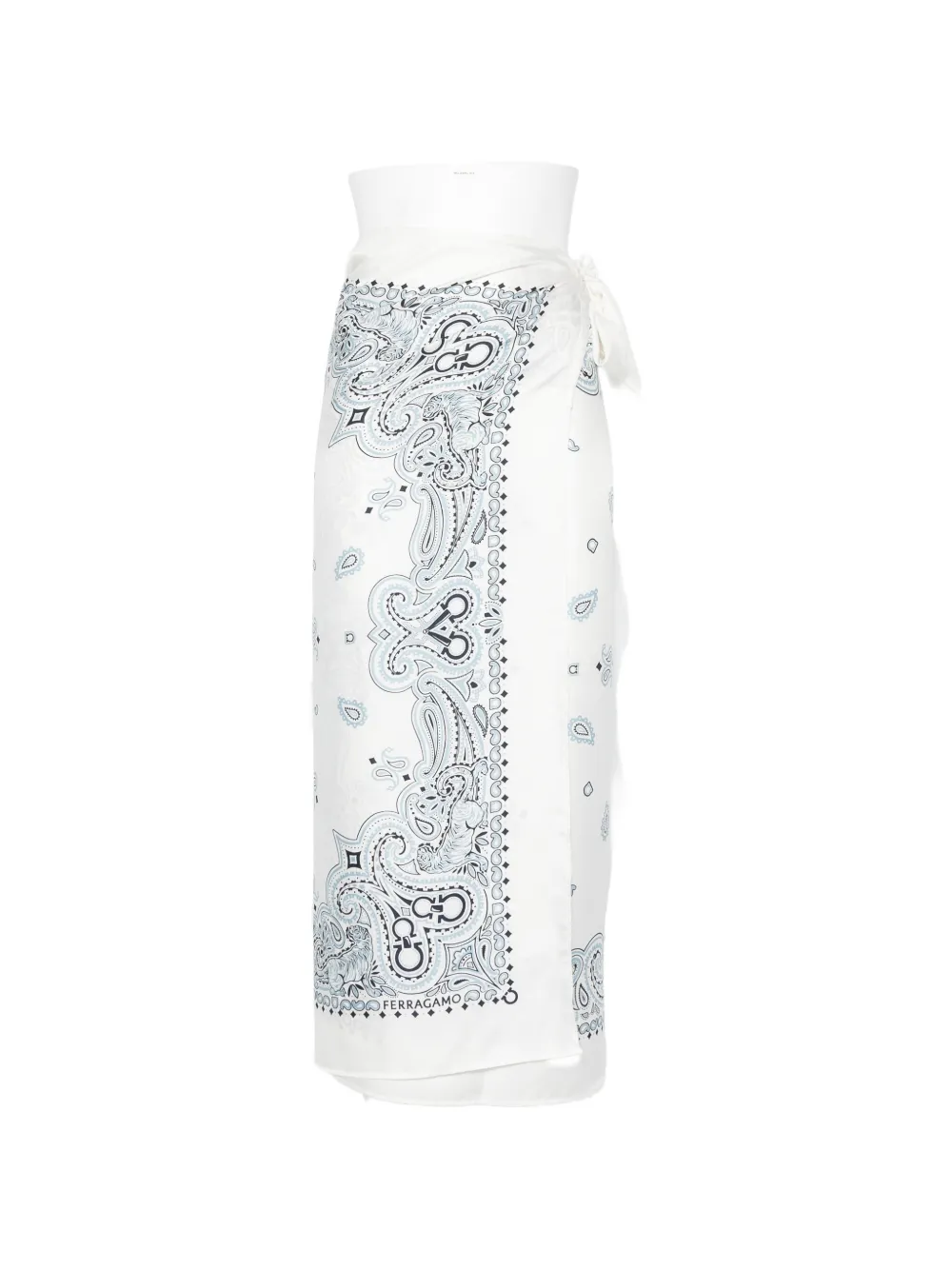 Ferragamo Gancini paisley-print pareo - Weiß