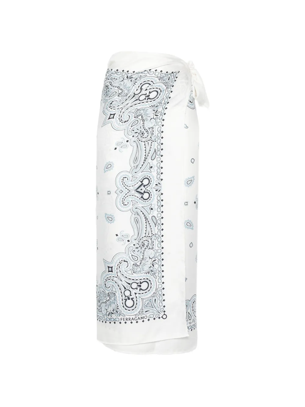 Ferragamo Gancini paisley-print pareo - Weiß