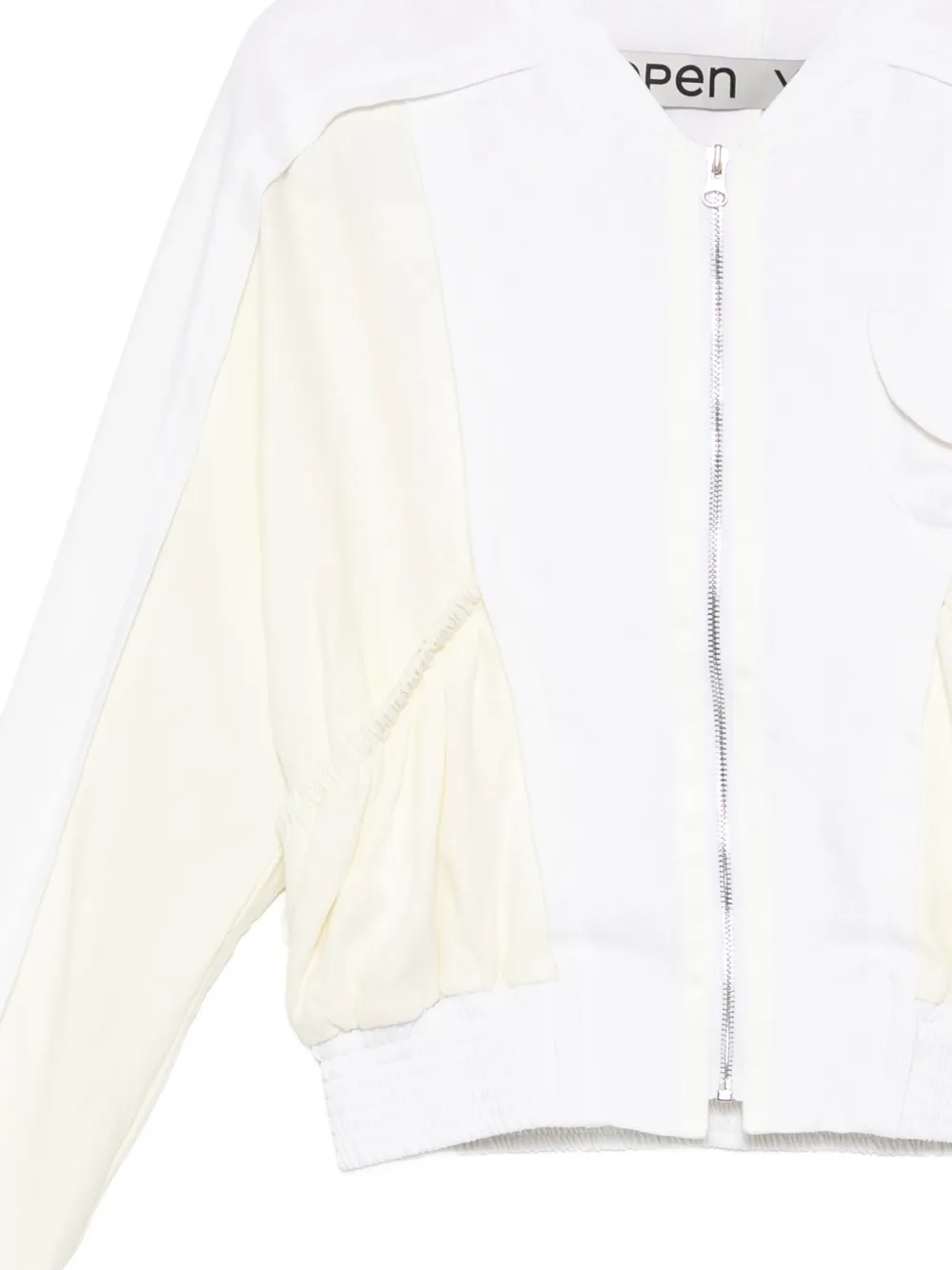 OPEN YY Khaki Cotton Cargo Bomber Jacket | Smart Closet