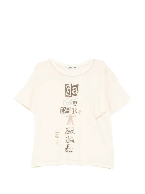 Open YY playera con estampado gráfico