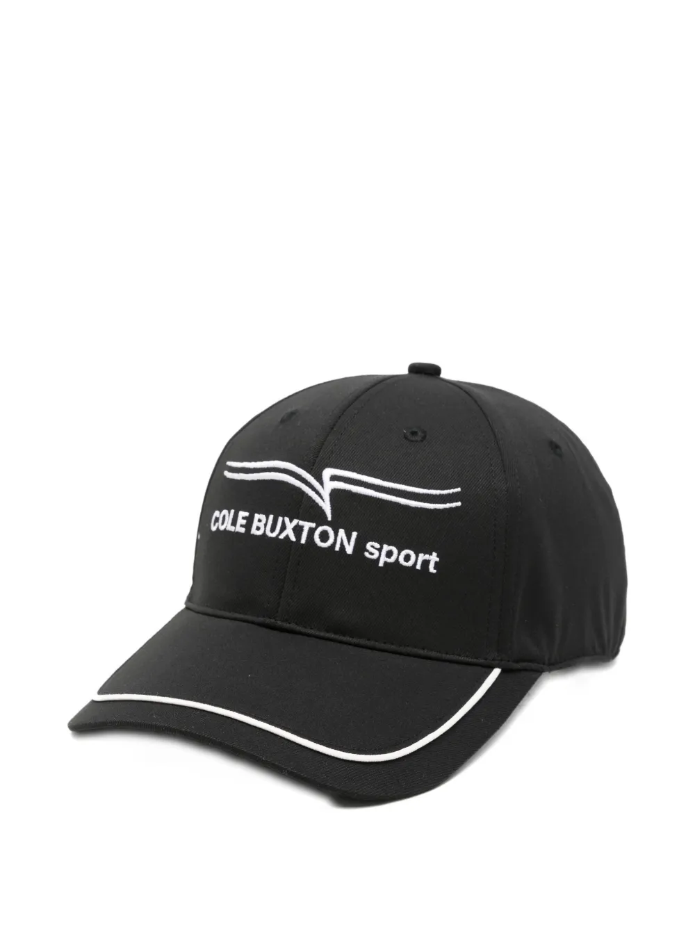 COLE BUXTON logo-embroidered piped-trim cap - Nero