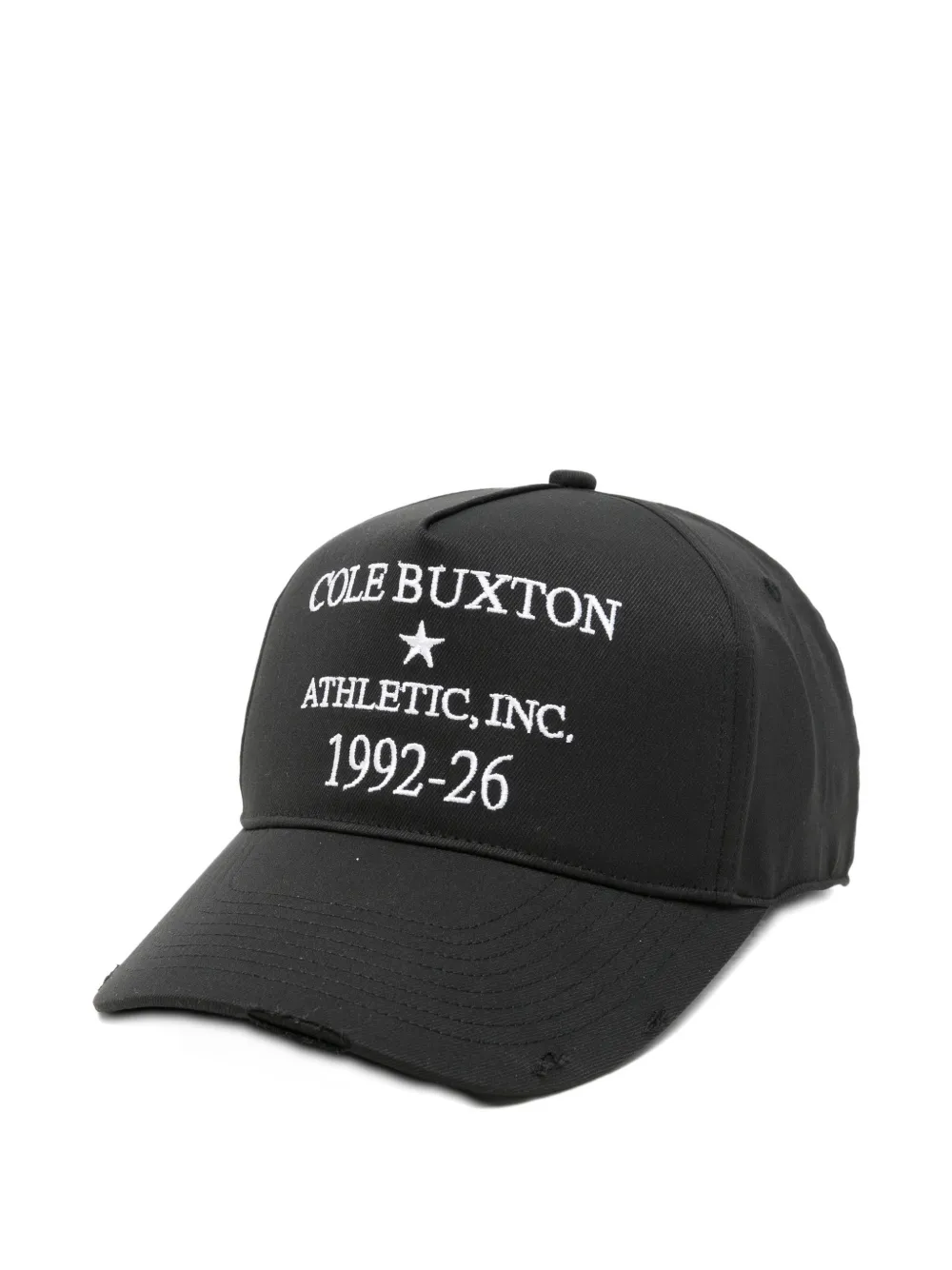 COLE BUXTON embroidered distressed baseball cap - Nero