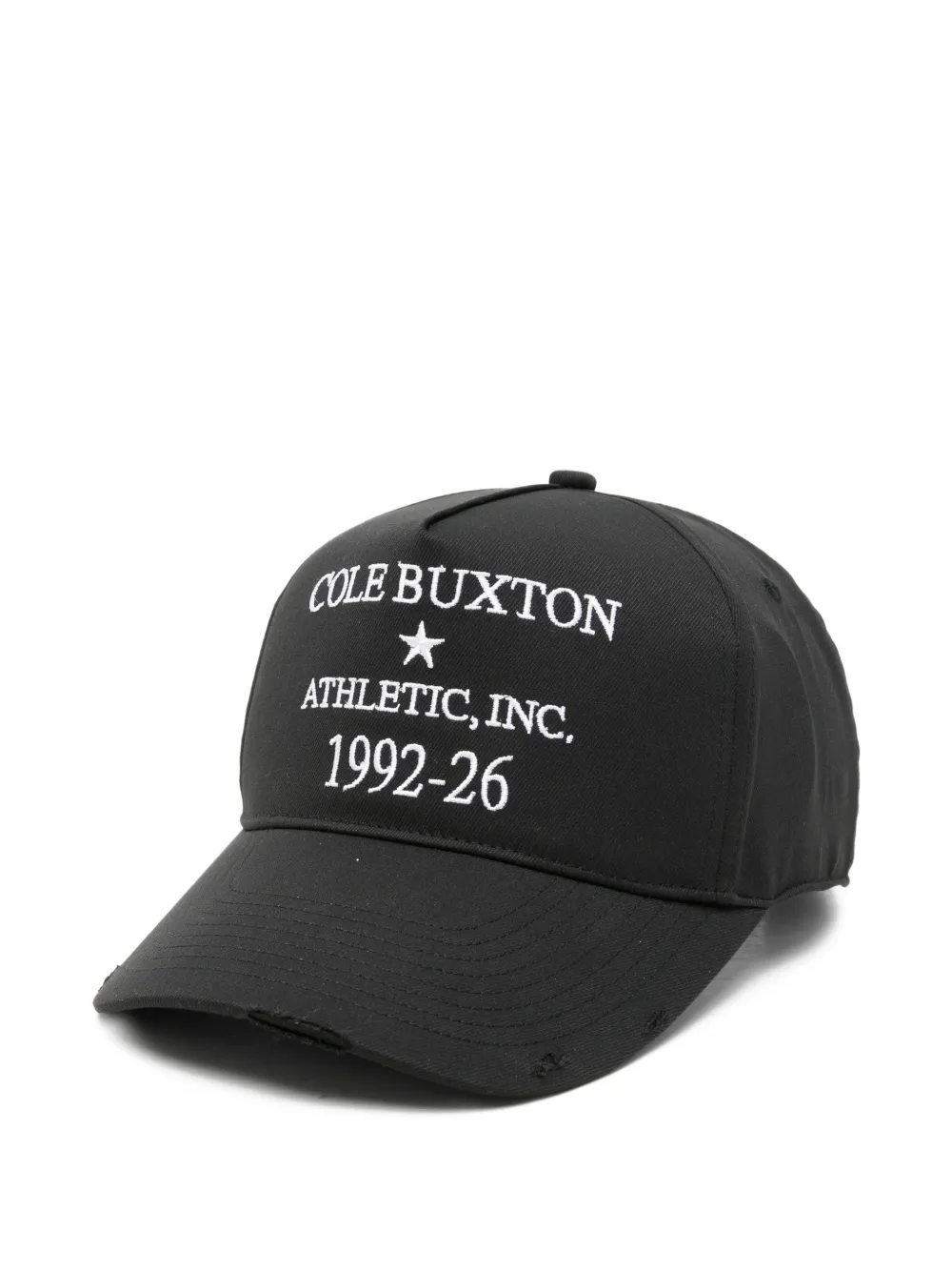 COLE BUXTON embroidered distressed baseball cap - Nero