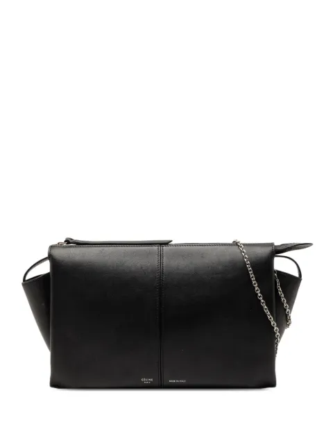 Celine Pre-Owned 2017 Trifold Leather Clutch On Chain crossbody bag