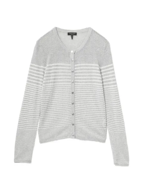 rag & bone cardigan rayé en maille pointelle