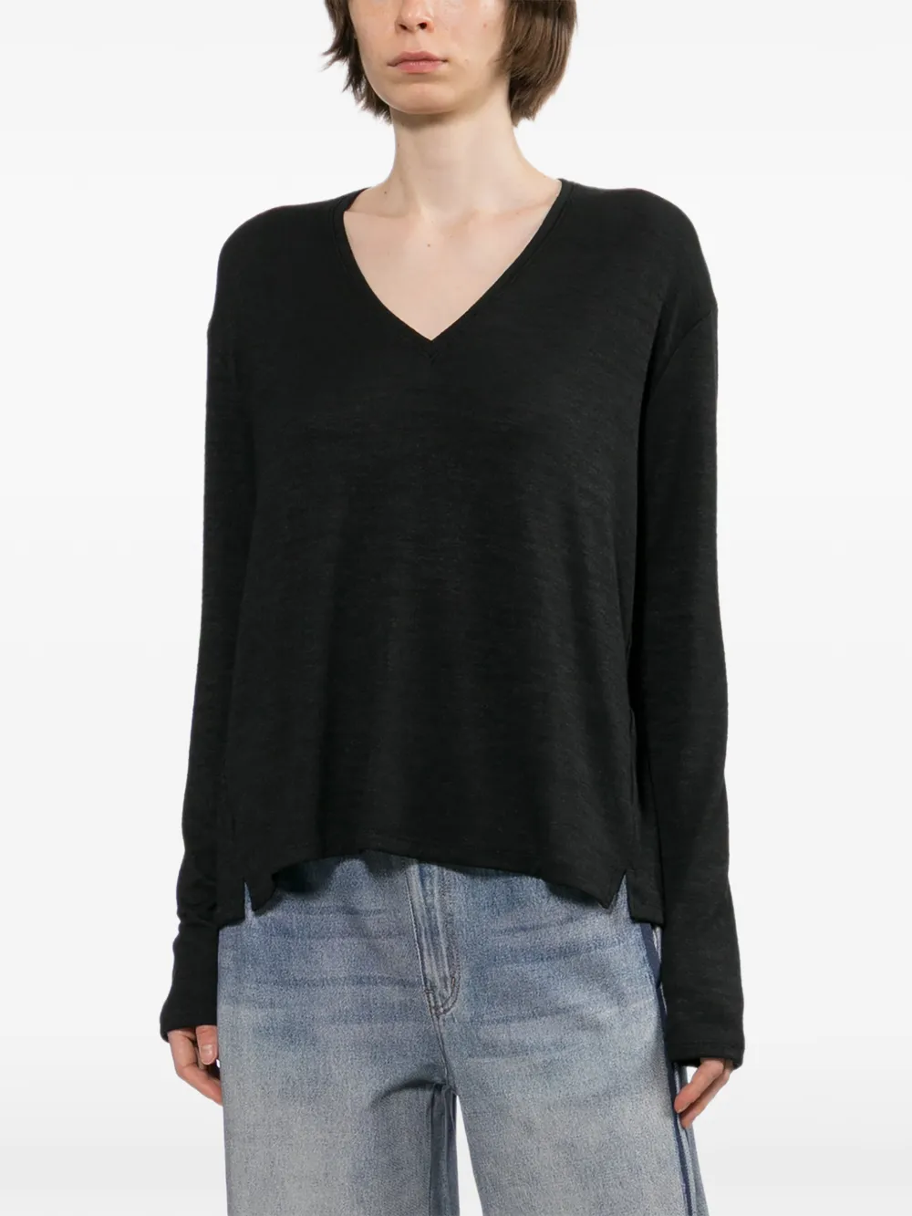 rag & bone Top met V-hals Blauw