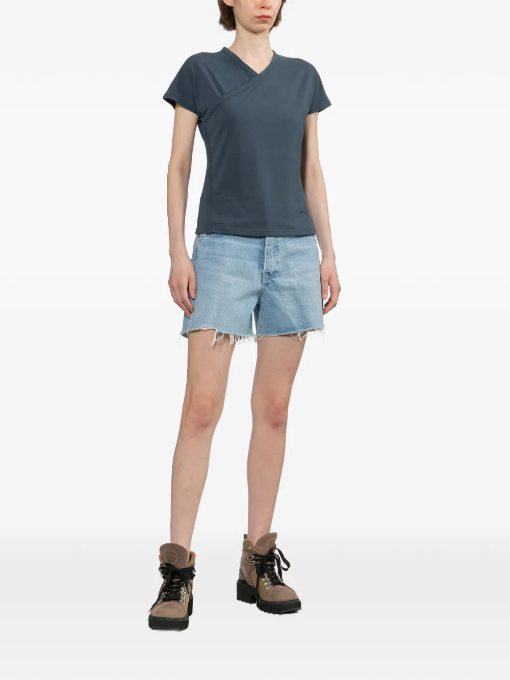 rag & bone Flora denim shorts Blauw