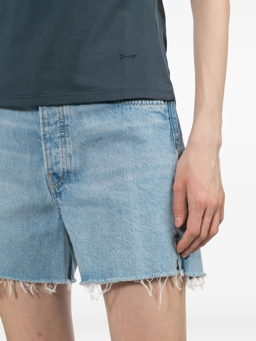 rag & bone Flora denim shorts Blauw